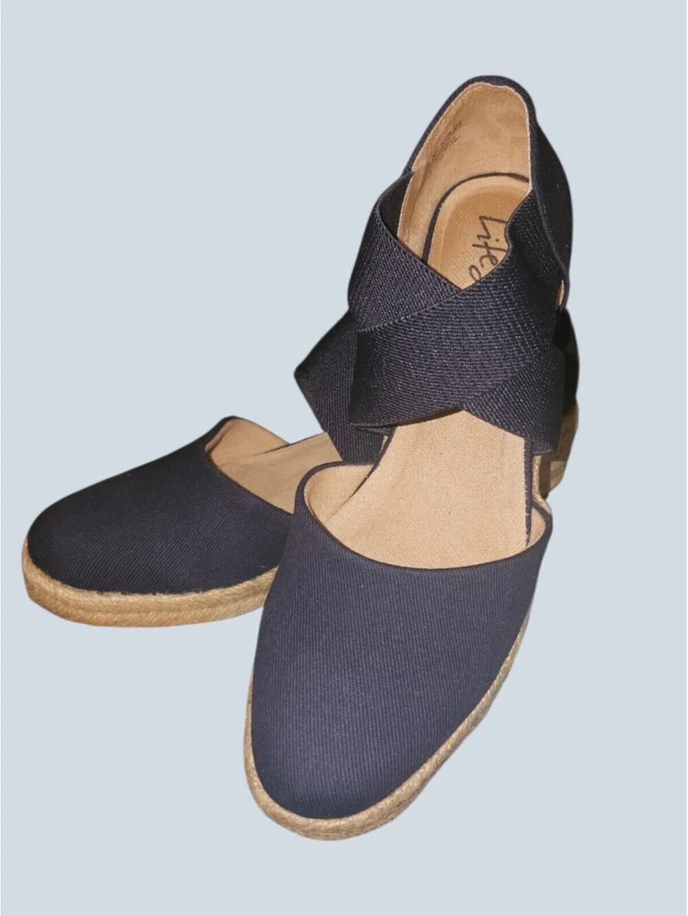 Life Stride Velocity 2.0 Keaton Navy Canvas Espidril Espadrille 8½M